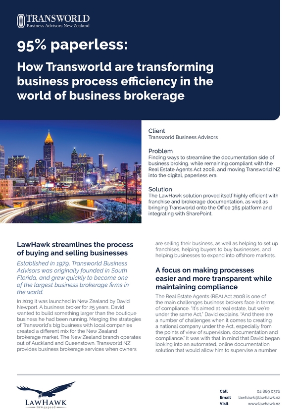 LawHawk-Transworld Case Study